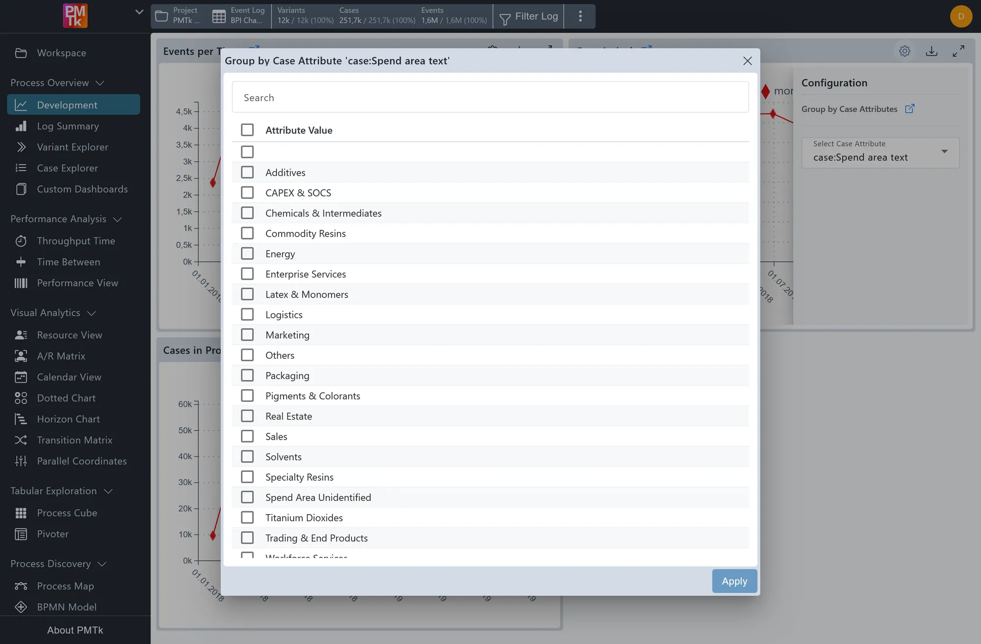 Screenshot of PMTk – the Process Mining Toolkit