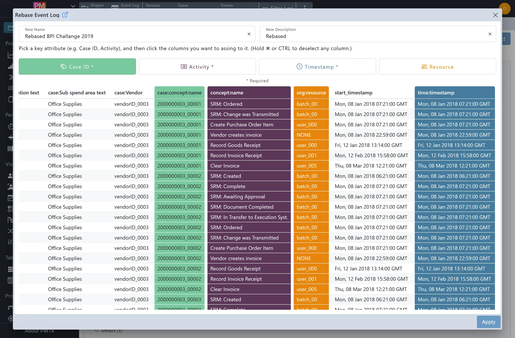 Screenshot of PMTk – the Process Mining Toolkit